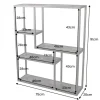 Modernes Wandregal SLIM LINE 90cm graphit Metall hängend