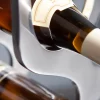 Modernes Weinregal FLAME 93cm silber für 9 Flaschen Flaschenhalter