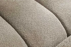 Modernes XXL Sofa ADLON 255cm champagner greige Bouclé Bigsofa Federkern inkl. Kissen