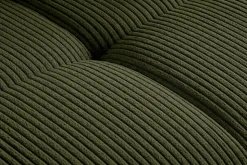 Modernes XXL Sofa ELEGANCIA 285cm grün Cord Federkern inklusive Kissen Bigsofa