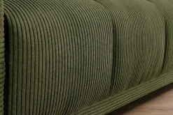 Modernes XXL Sofa ELEGANCIA 285cm grün Cord Federkern inklusive Kissen Bigsofa