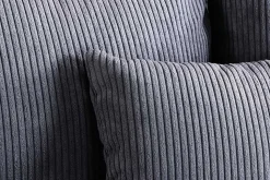 Modernes XXL Sofa ELEGANCIA 285cm anthrazit Cord inklusive Kissen Bigsofa