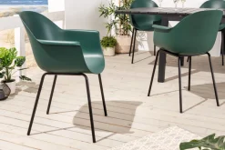 Nachhaltiger Design Stuhl UPCYCLING ME grün 75% Ocean Plastik Indoor Outdoor