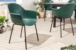 Nachhaltiger Design Stuhl UPCYCLING ME grün 75% Ocean Plastik Indoor Outdoor