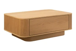 Nordischer Couchtisch VALHALLA WOOD 100cm natur Eichenholz mit Schublade