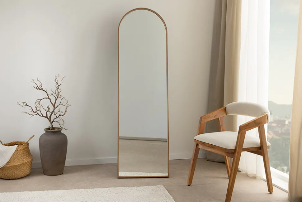 Nordischer Standspiegel PORTRAIT 165cm natur in Eichenholz-Design