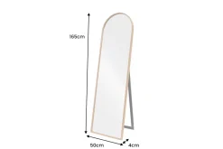 Nordischer Standspiegel PORTRAIT 165cm braun in Walnussholz-Design