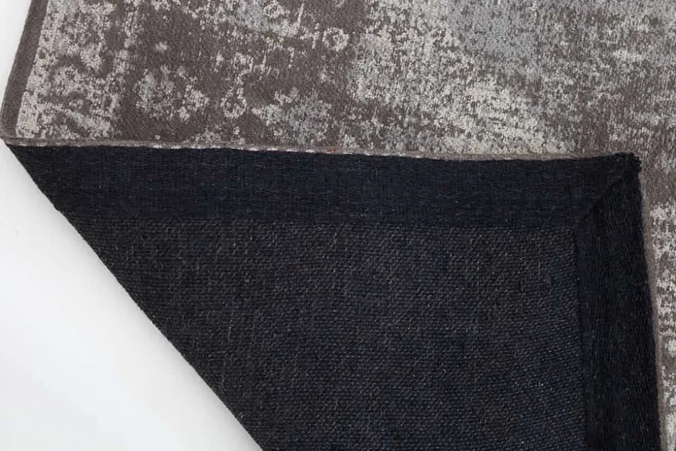 Orientalischer Baumwoll-Teppich PURE UNIQUE 240x160cm hellgrau geometrische Muster