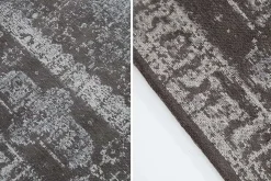 Orientalischer Baumwoll-Teppich PURE UNIQUE 240x160cm hellgrau geometrische Muster