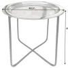 Orientalischer Beistelltisch CASABLANCA 50cm silber schwarz Tablett abnehmbar klappbar