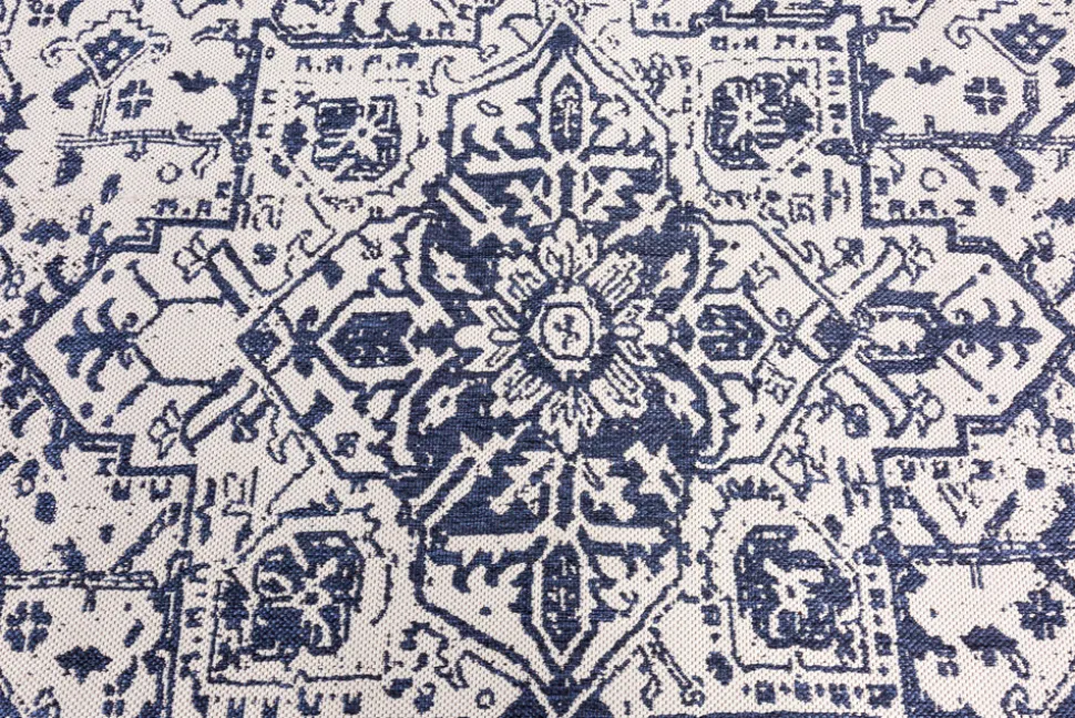 Orientalischer Teppich OLD MARRAKESCH 230x160cm beige blau Used Look