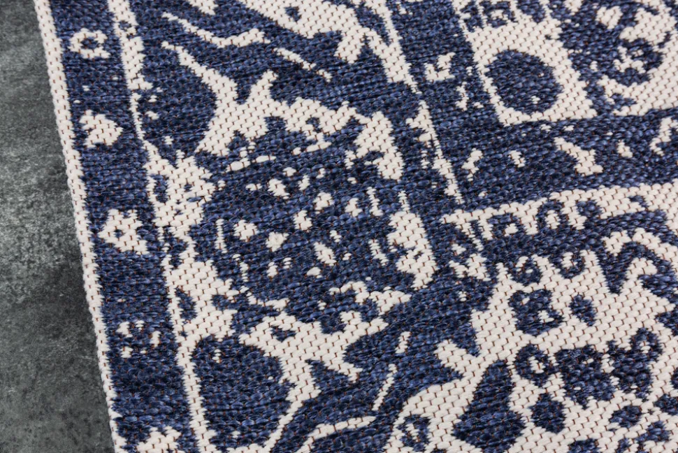 Orientalischer Teppich OLD MARRAKESCH 230x160cm beige blau Used Look