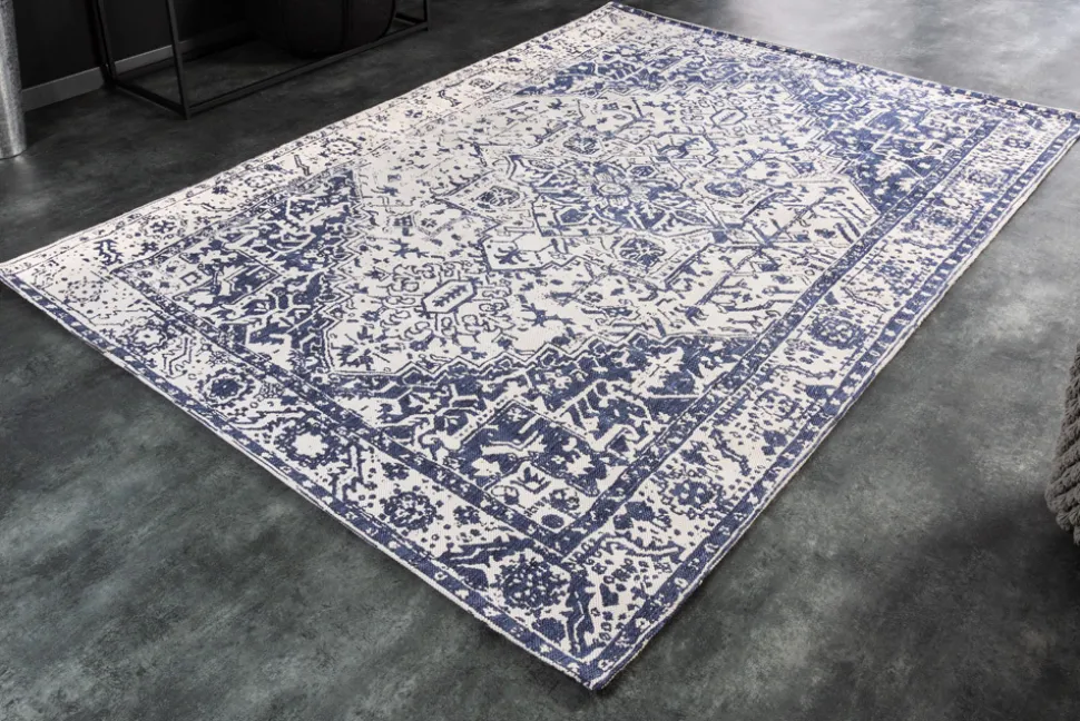Orientalischer Teppich OLD MARRAKESCH 230x160cm beige blau Used Look