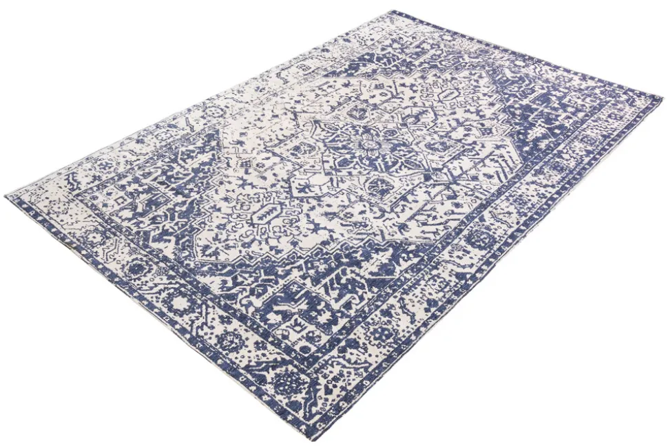 Orientalischer Teppich OLD MARRAKESCH 230x160cm beige blau Used Look