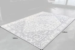 Orientalischer Teppich OLD MARRAKESCH 230x160cm beige blau Used Look