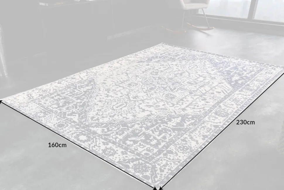 Orientalischer Teppich OLD MARRAKESCH 230x160cm beige blau Used Look