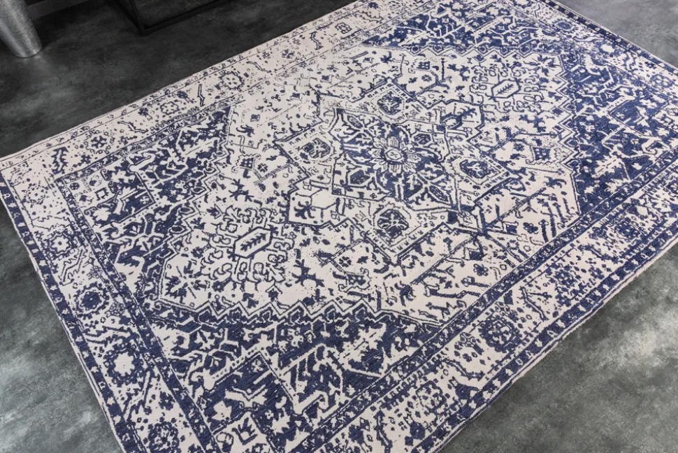 Orientalischer Teppich OLD MARRAKESCH 230x160cm beige blau Used Look