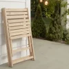 Outdoor Balkonstuhl BALI natur hell Akazienholz klappbar wetterfest Gartenstuhl