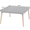 Outdoor Beistelltisch IPANEMA 80cm anthrazit Aluminium Teakholz wetterfest Gartentisch