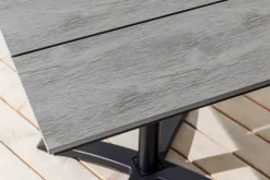 Outdoor Bistrotisch DESIGNO 70cm schwarz grau Aluminium wetterfest Gartentisch