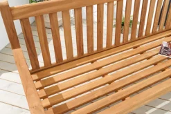 Outdoor Gartenbank EMPIRE TEAK 150cm natur Massivholz
