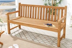 Outdoor Gartenbank EMPIRE TEAK 150cm natur Massivholz