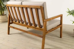Outdoor Garten-Sitzgruppe BALI 110cm natur honey finish Akazie Massivholz wetterfest