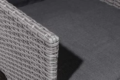 Outdoor Gartenstuhl SYLT grau Polyrattan Hochlehner mit Armlehne verstellbar wetterfest