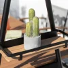 Outdoor Gartentisch RIO 190cm anthrazit Aluminium Massivholz mit Dekostange wetterfest