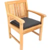 Outdoor Kissen ROG 46x48cm anthrazit Sitzkissen Polster-Auflage für Gartenstuhl