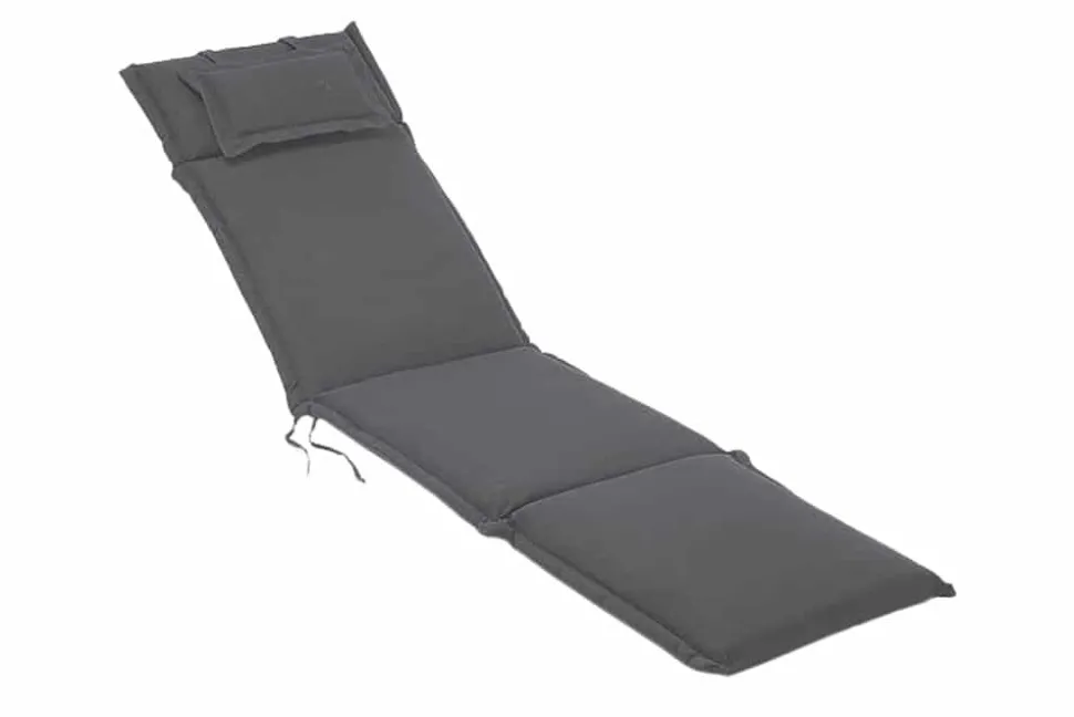 Outdoor Kissen ROG 45x186cm anthrazit Sitzkissen Polster-Auflage für Deckchair