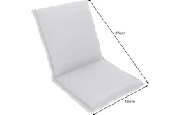 Outdoor Kissen ROG 46x97cm beige Sitzkissen Polster-Auflage für Niedriglehner