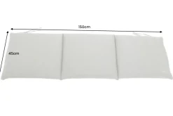 Outdoor Kissen ROG 45x150cm taupe Sitzkissen Polster-Auflage für 3-Sitzer Bank