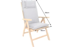 Outdoor Kissen ROG 46x119cm taupe Sitzkissen Polster-Auflage für Hochlehner