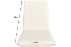 Outdoor Sitzkissen COMFORT LINE 50x100cm anthrazit für Niedriglehner-Stuhl Polsterauflage