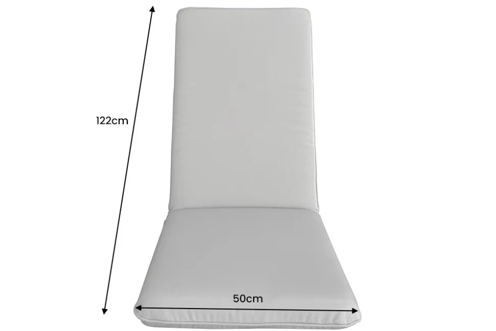 Outdoor Sitzkissen COMFORT LINE 50x122cm anthrazit für Hochlehner-Stuhl Polsterauflage