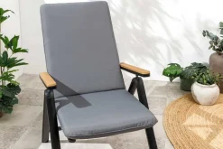 Outdoor Sitzkissen COMFORT LINE 50x122cm anthrazit für Hochlehner-Stuhl Polsterauflage