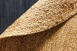 Ovaler Teppich PURE NATURE 230x160cm Jute handgewebt Flachgewebe