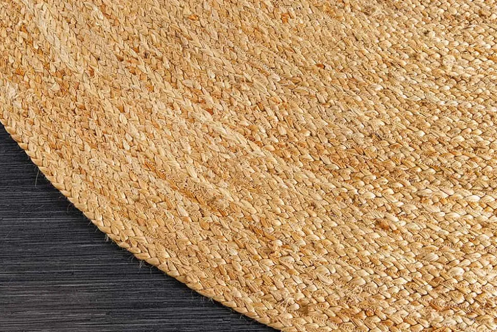 Ovaler Teppich PURE NATURE 230x160cm Jute handgewebt Flachgewebe