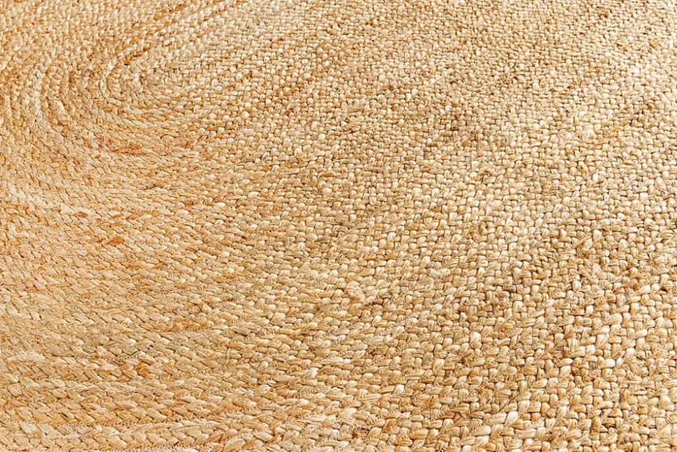 Ovaler Teppich PURE NATURE 230x160cm Jute handgewebt Flachgewebe