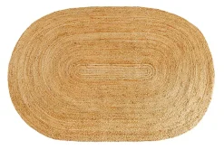 Ovaler Teppich PURE NATURE 230x160cm Jute handgewebt Flachgewebe