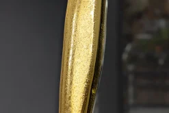 Ovaler Wandspiegel ABSTRACT 70cm gold Metall handmade