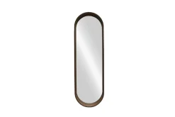Ovaler Wandspiegel PORTRAIT 165cm braun in Walnussholz-Design