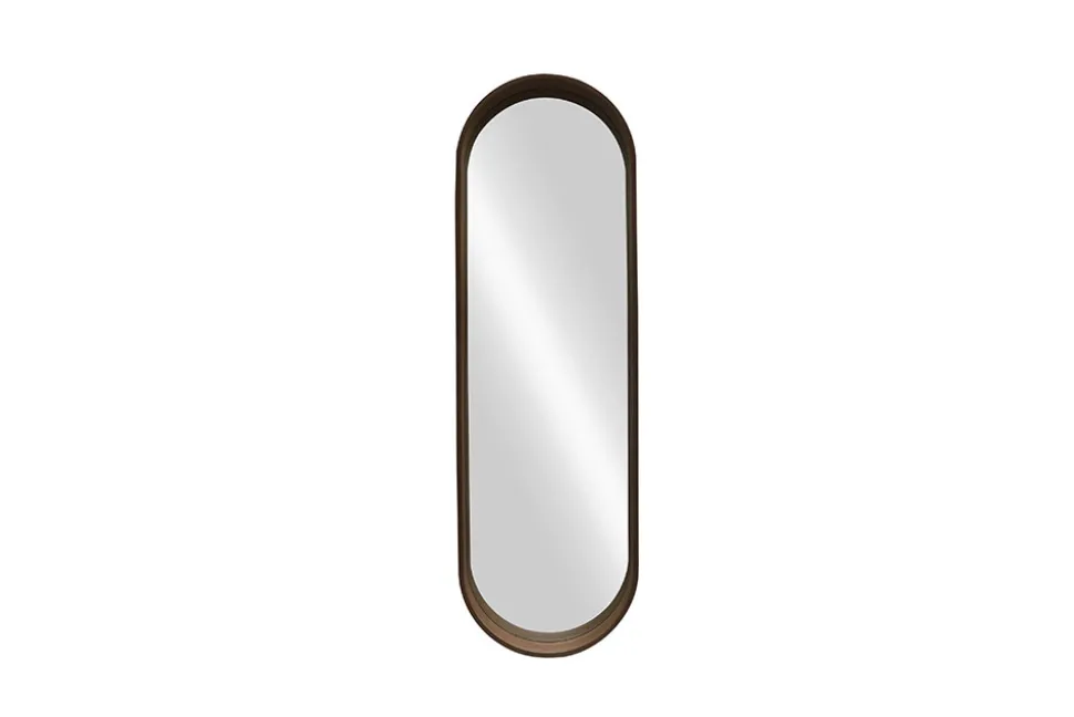 Ovaler Wandspiegel PORTRAIT 165cm braun in Walnussholz-Design