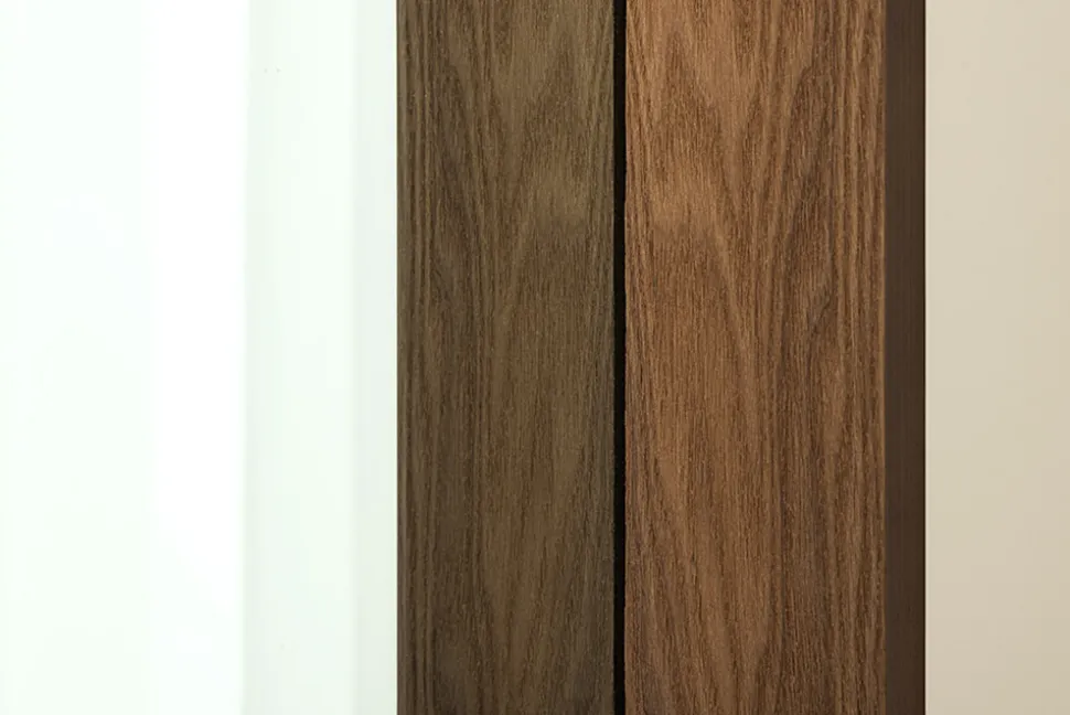 Ovaler Wandspiegel PORTRAIT 165cm braun in Walnussholz-Design