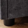 Quadratischer Nachttisch PARIS 55cm grau Samt inkl. Beleuchtung und Schubladen