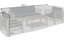 Rechteckige Schutzhaube PRESTIGE PROTECT 320cm anthrazit Abdeckung wetterfest