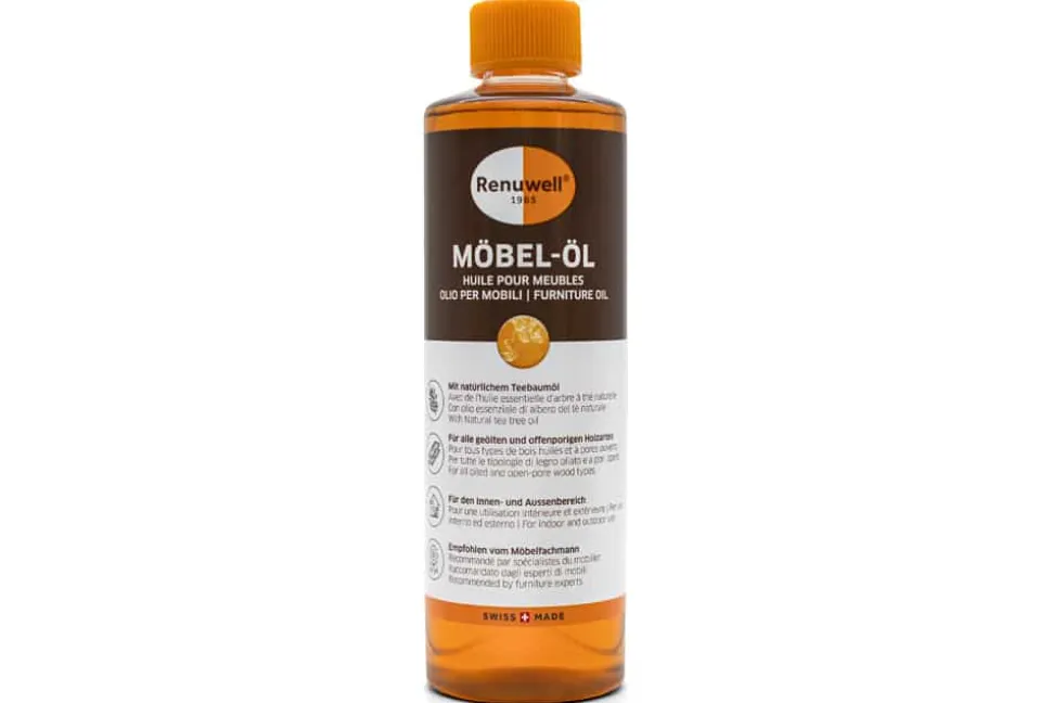 Renuwell MÖBEL ÖL 500ml Pflegemittel für Tische Schränke Stühle Holzpflege