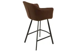 Retro Barstuhl LOFT 100cm antik braun Microfaser Barhocker mit Armlehne