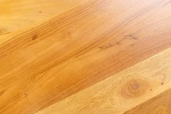 Retro Couchtisch ORGANIC LIVING 70cm braun Akazie Massivholz honey finish Stauraum